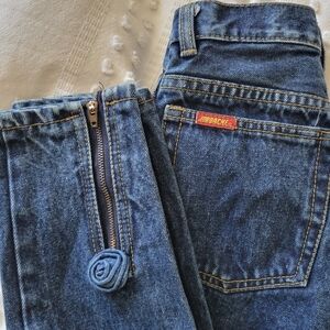 Vintage Jordache Dark Wash High Rise Denim Jeans With Zipper Ankle Size 24